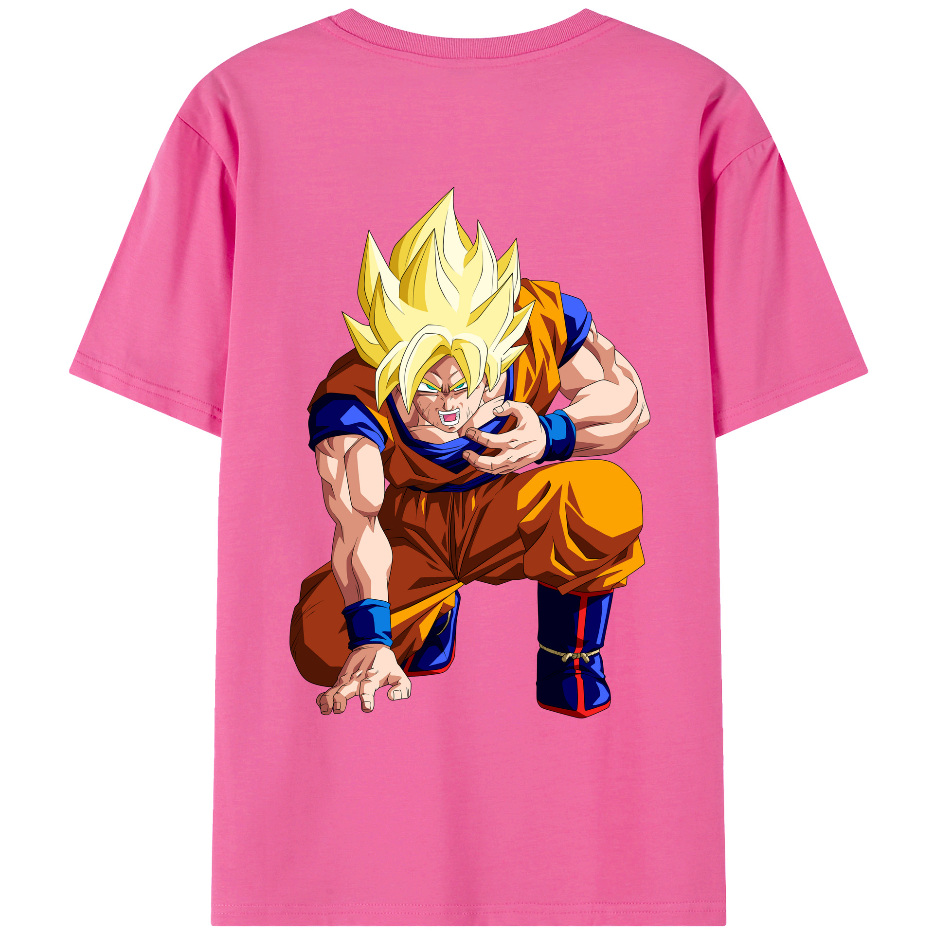 （画像用） ドラゴンボール 孫悟空（そん ごくう）Son Goku カカロット DRAGON BALL Kakarotto レディース半袖Tシャツ(バックプリント)
